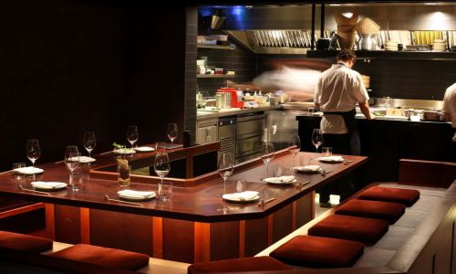 Kitchen Table for 10 people at Lucky Cat by Gordon Ramsay