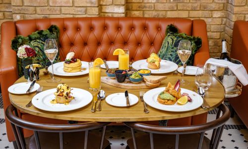 Bottomless Brunch for 2 at the Orangery Bar & Kitchen In The 5 Star Sun Street Hotel in London