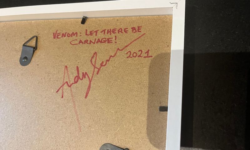 Cletus Kasady's Postcard- framed authentic film prop