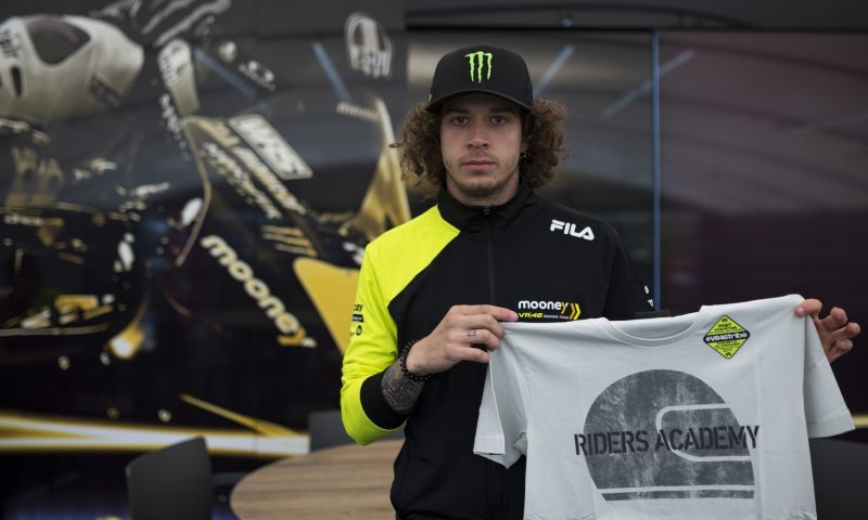 VR46 Riders Academy team wear signed by Marco Bezzecchi