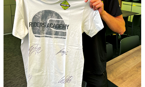 VR46 Riders Academy team wear signed by Luca Marini
