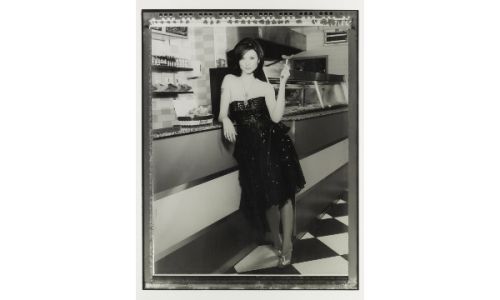 Framed black & white bromide print of Sophie Ellis-Bextor from Love Music Love Food