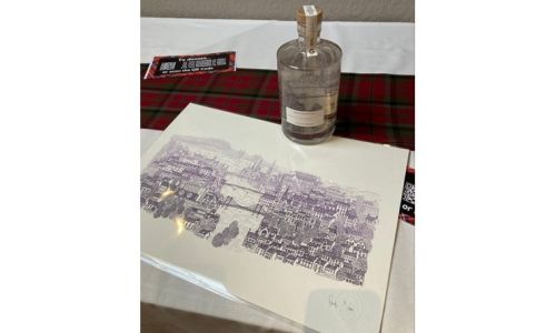 Great Glen Inverness Gin & Original Print by David Fleck