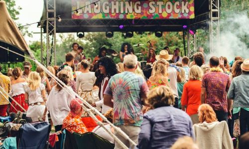 TWO TICKETS TO LAUGHING STOCK MUSIC FESTIVAL IN SHEPPERTON