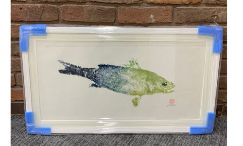 Framed fish print by Jane Evans - Gyotaku Gifts