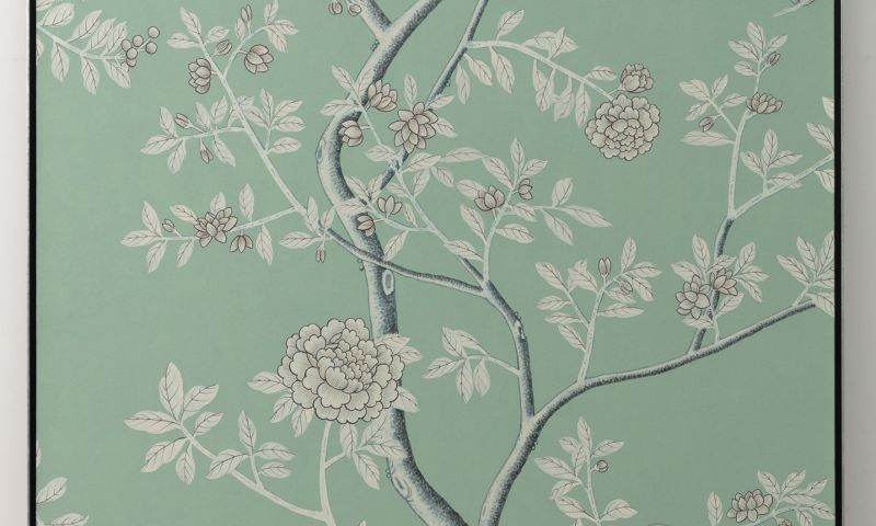 Two hand-painted panels by De Gournay