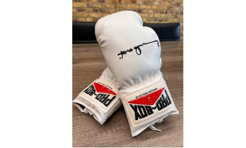 SIGNED PAIR OF GLOVES BY CHRISTOPHER EUBANK